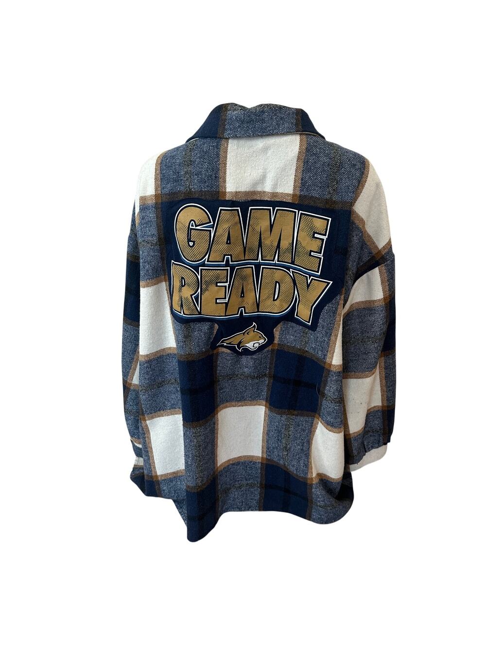 Montana State University Bobcats Plaid Flannel Shirt 3XL Football MSU Tailgate